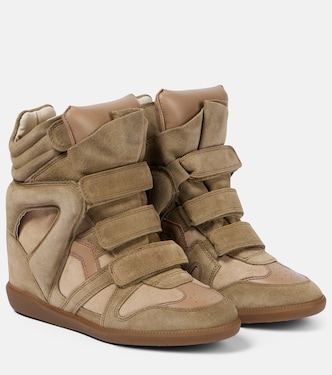 Sneakers Bekett in pelle e suede con zeppa | Isabel Marant