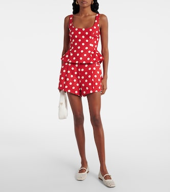 Rosalie polka-dot linen top | Posse