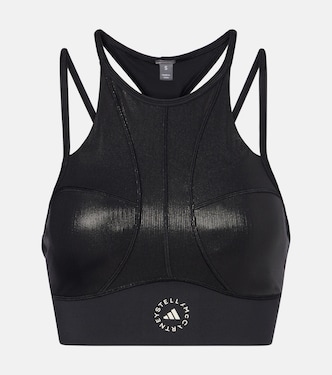 Lamé sports bra | Adidas by Stella McCartney