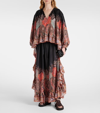 Top Rhiannon in seta con volant | Zimmermann