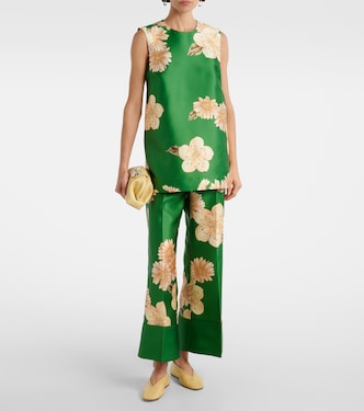 Pantalon droit Sage à fleurs | Alémais