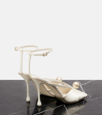 Siva 95 embellished satin sandals | Jimmy Choo
