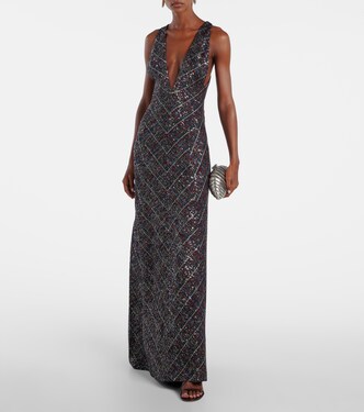 Sequined lamé maxi dress | Missoni