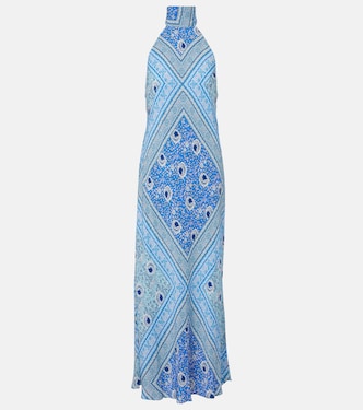 Maura printed satin maxi dress | Rixo