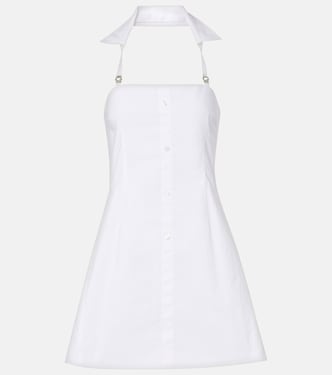 Abito corto in cotone con scollo all’americana | Coperni
