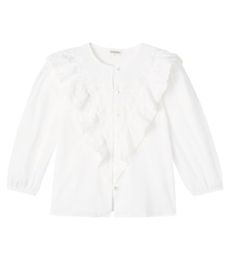 Kerala ruffled cotton blouse | Cozmo
