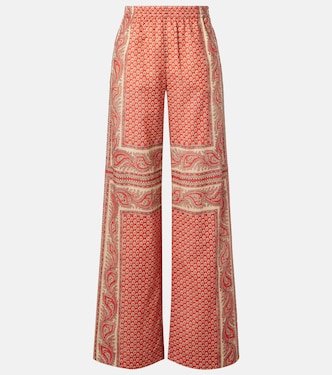 Patterned cotton wide-leg pants | Valentino