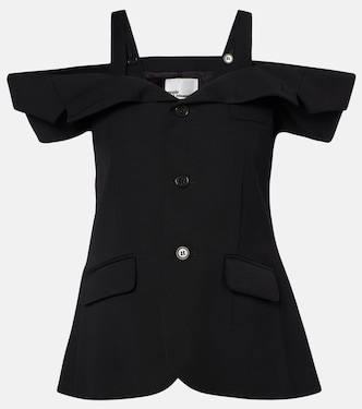 Cutout wool top  | Noir Kei Ninomiya