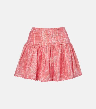 Colleen printed cotton-blend lamé miniskirt  | Poupette St Barth