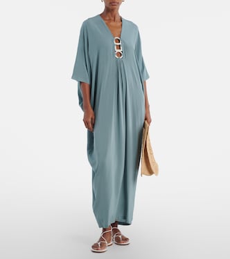 Ring-detail draped kaftan | Adriana Degreas