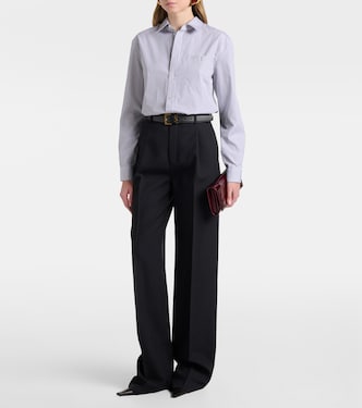 Mid-rise wool straight pants | Saint Laurent