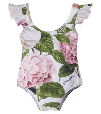 Baby floral ruffled swimsuit | Dolce&Gabbana Kids