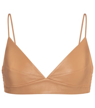Leather bralette | Zeynep Arçay