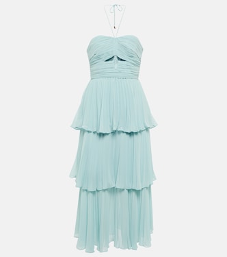 Cutout halterneck midi dress | Self-Portrait
