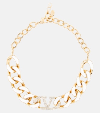 Choker VLogo Chain con cristalli | Valentino