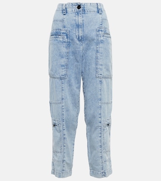 Jeans cargo Chambray de tiro alto | Proenza Schouler