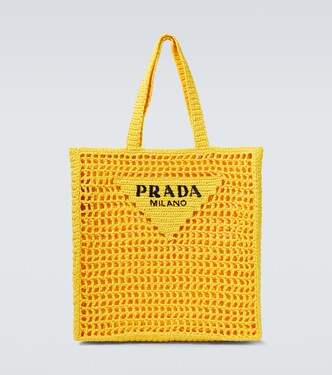 Logo crochet tote bag | Prada