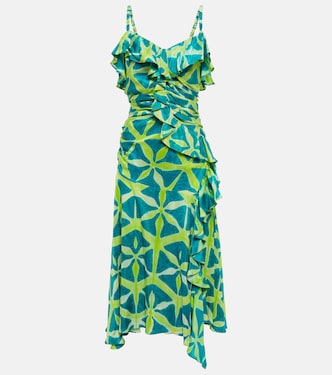 Vestido midi Zoya de seda estampado | Ulla Johnson