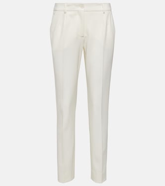Pantalones en mezcla de lana de tiro bajo | Dolce&Gabbana