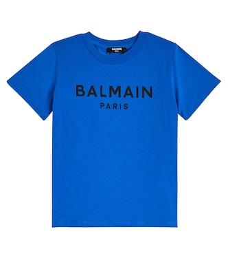 로고 코튼 저지 티셔츠 | Balmain Kids