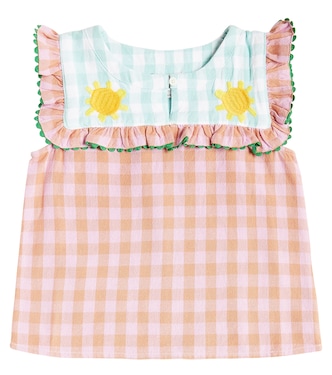 Top de algodón a cuadros vichy | Stella McCartney Kids
