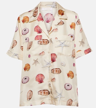 Camicia in twill di seta con stampa | Chloé