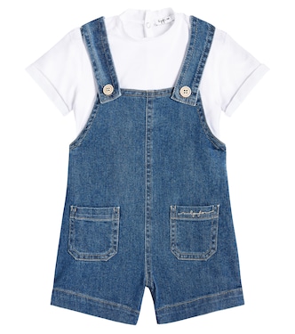 Bébé – Set t-shirt et salopette en coton mélangé | Il Gufo
