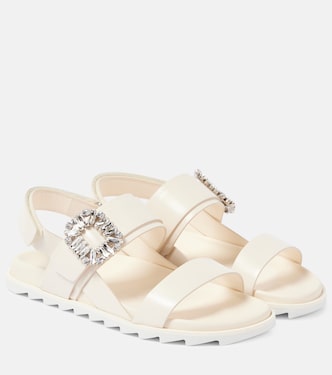 صندل من الجلد مع تزيين Slidy Viv" | Roger Vivier
