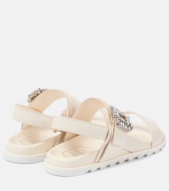 صندل من الجلد مع تزيين Slidy Viv" | Roger Vivier