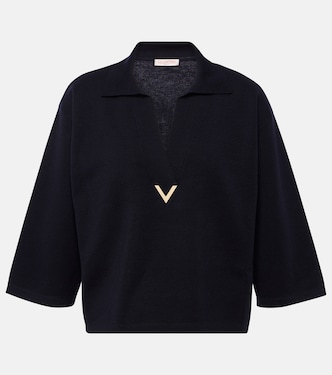 Top de lana virgen con logo | Valentino