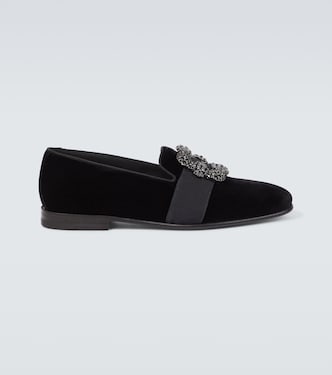Verzierte Loafers Carlton aus Samt | Manolo Blahnik