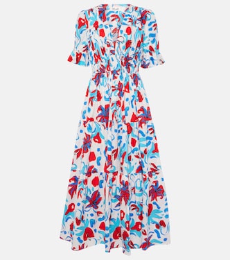 Vestido largo Avery de algodón floral | Diane von Furstenberg