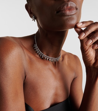 Chocker Drop in oro 18kt con diamanti e smalto | Kamyen