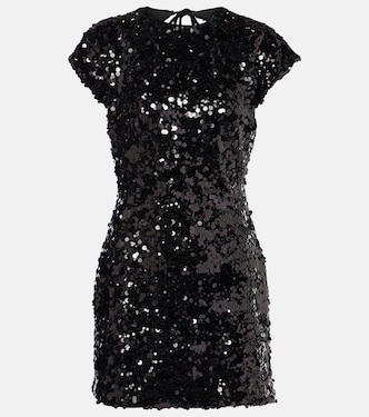 Sequined velvet minidress | Ganni