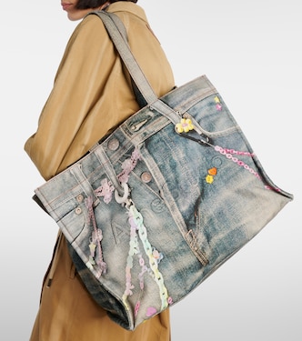 Shopper Large in canvas con stampa | Acne Studios