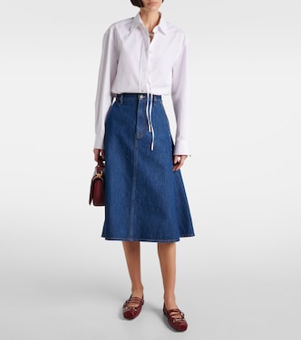 Jupe midi en jean | Gucci