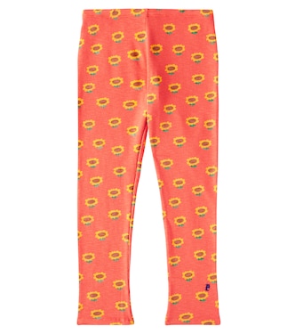 Sunflower cotton-blend jersey leggings | Bobo Choses