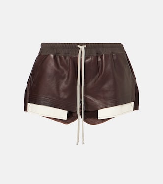 Shorts in pelle a vita alta | Rick Owens