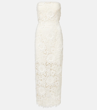 Bridal strapless lace midi dress | Rotate