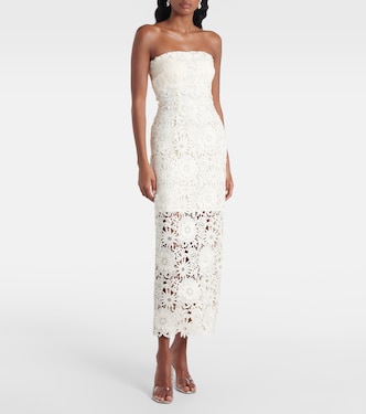 Vestido midi de novia de encaje | Rotate