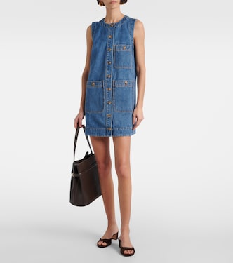 Vestido corto Oakley en denim | Veronica Beard