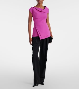 Farrah draped crepe top | Safiyaa