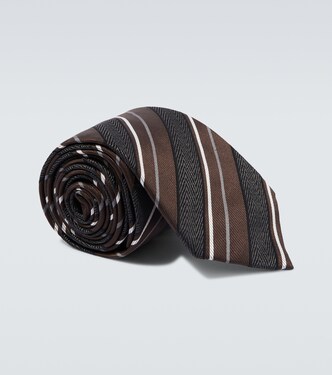 스트라이프 실크 블렌드 넥타이 | Brioni
