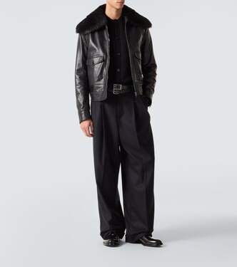 Lederjacke mit Shearling | Dolce&Gabbana