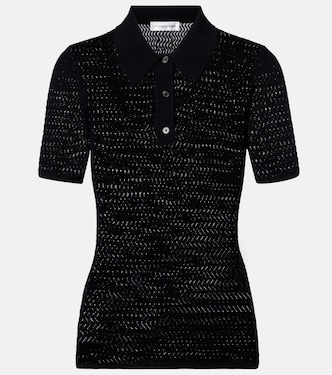 Polohemd aus Pointelle-Strick | Victoria Beckham