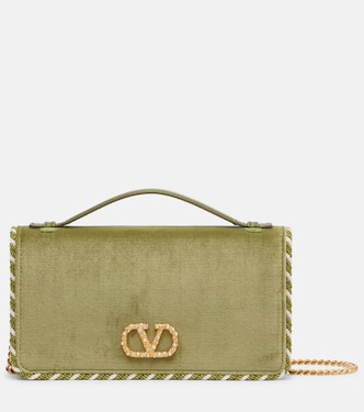 VLogo velvet wallet on chain | Valentino Garavani