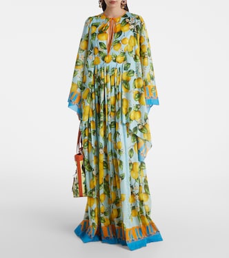 Caftano Taormina in cotone con stampa | Dolce&Gabbana