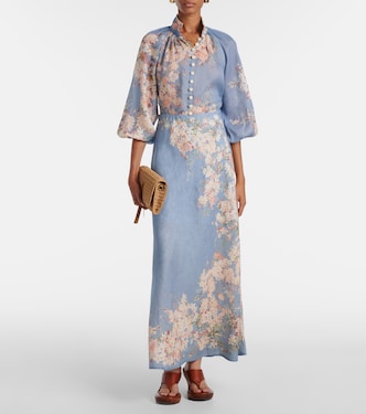 Cascadian floral ramie blouse | Zimmermann