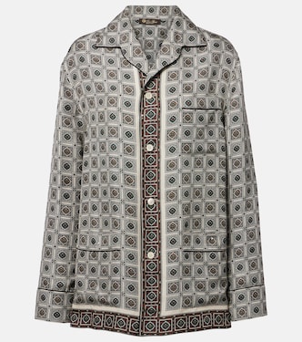 Lian printed silk twill shirt | Loro Piana