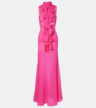 Cutout ruffled jersey gown | Alaïa